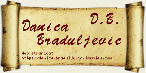 Danica Braduljević vizit kartica